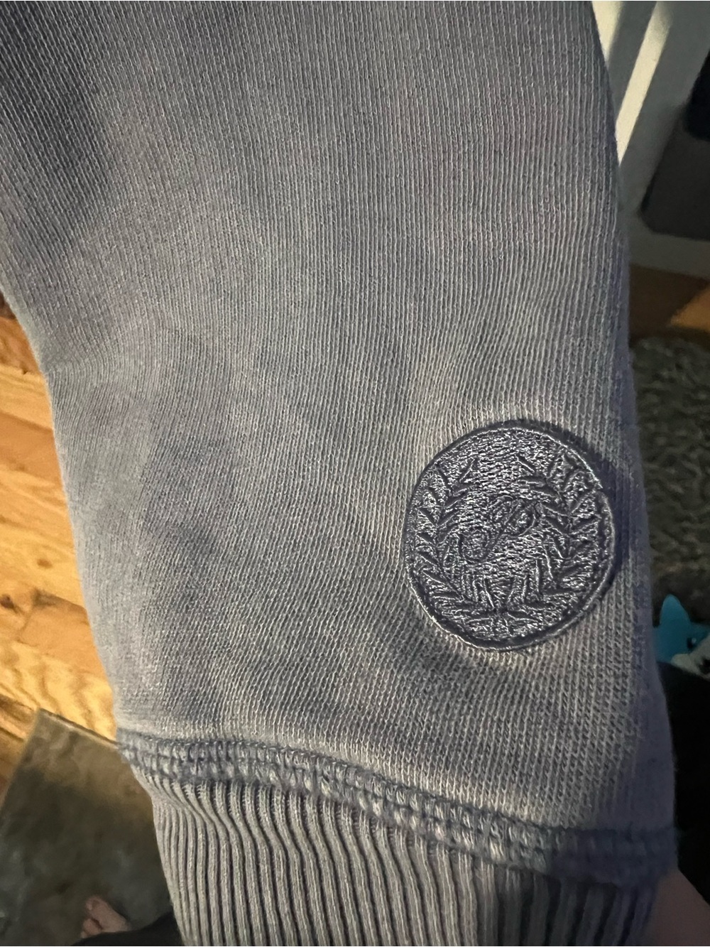 PINK Victoria’s Secret XL Oversized Quarter Zip Sweatshirt Washed Gray Pullover - Picture 5 of 8